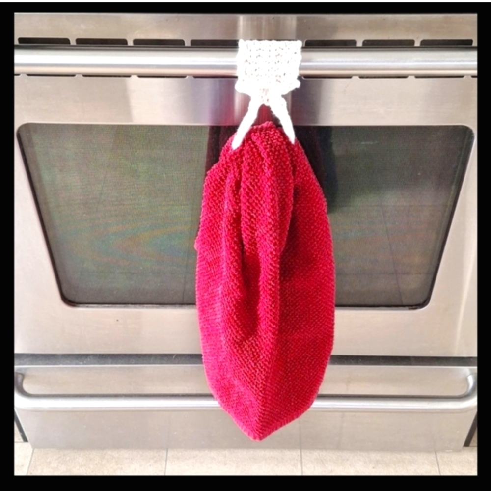 Hand Knit Towel Loop - Picture 2 of 4